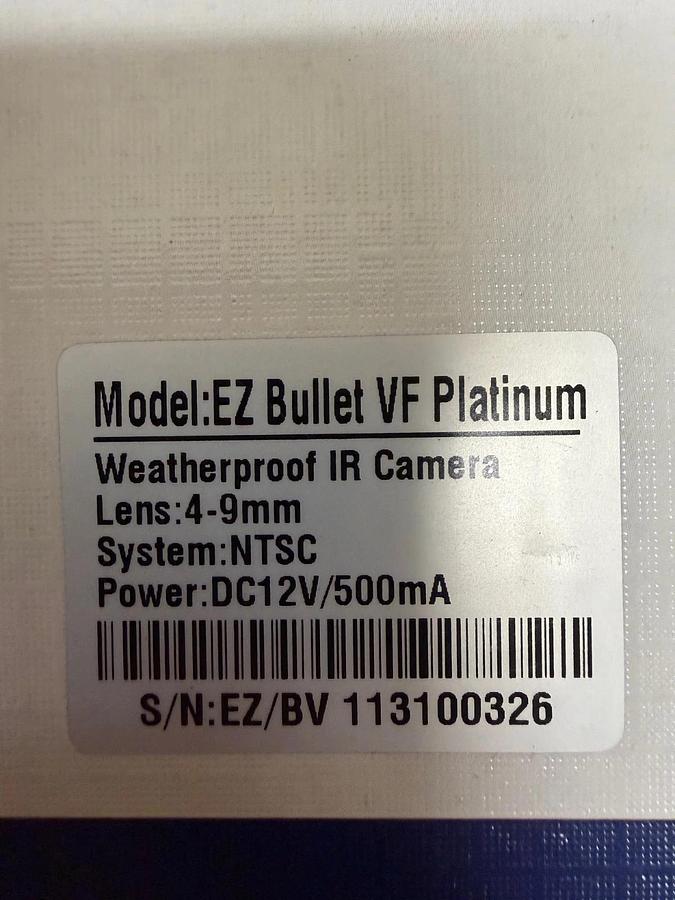 Used EZ Watch Pro EZ Bullet VF Platinum 4-9mm Weatherproof IR Camera *NEW*