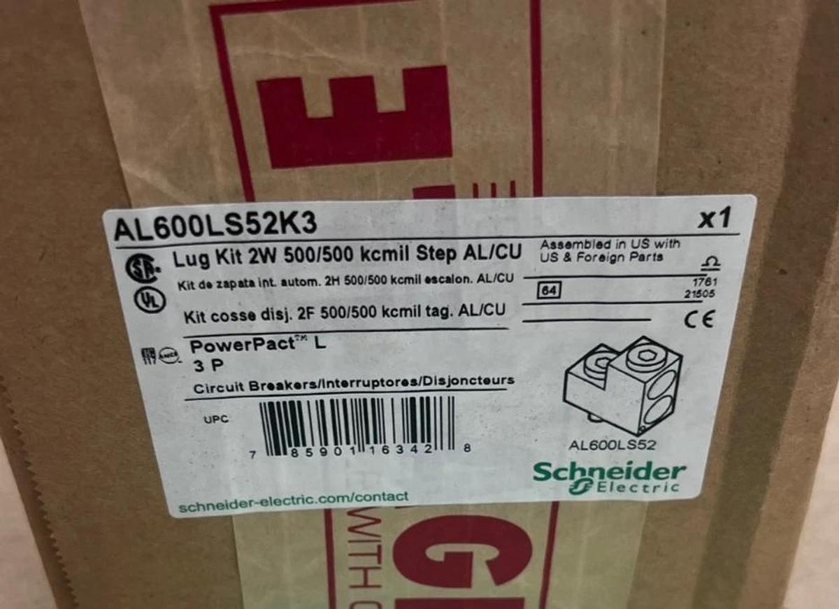 Used Schneider Square D AL600LS52 Lugs Only *NEW*