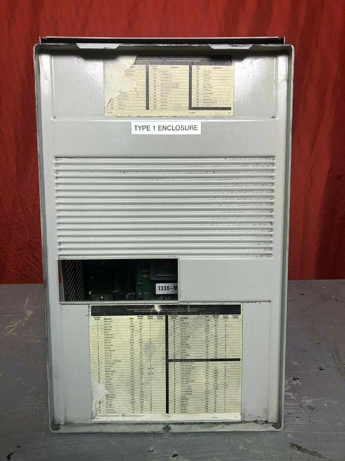 Used Allen Bradley 1336-BO1O-EAD-FA2-L3 Adjustable Frequency AC Drive, Series A