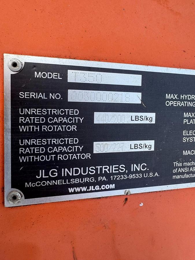 Used JLG T350 Towable Boom Lift, 34' 5" Height Capacity, 18' 9" Booming Capacity