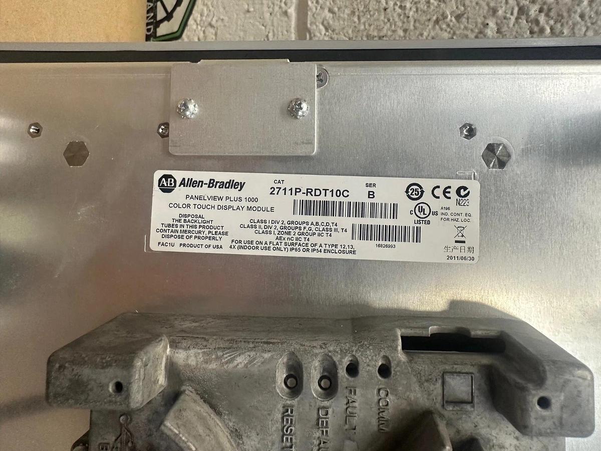 Used Allen Bradley 2711P-T10C4A8 Panelview Plus 1000