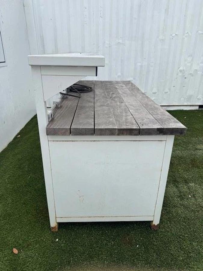 Used Dimmetal 80” x 36” Industrial Shop Table, 4 Drawers (16” x 20”) & Storage Area