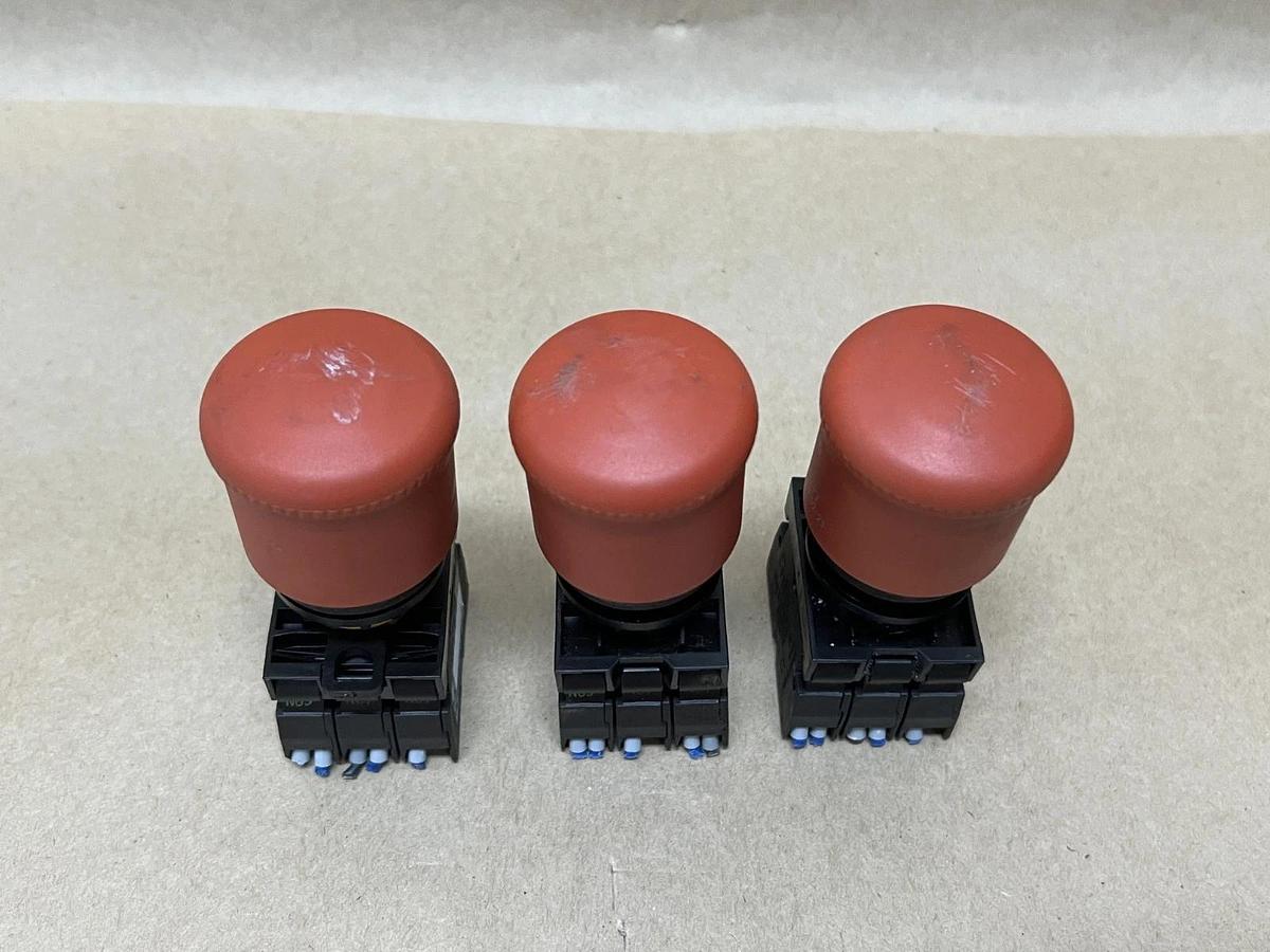 Used Eaton M22-CK01 Emergency Stop Switch - Lot of 3