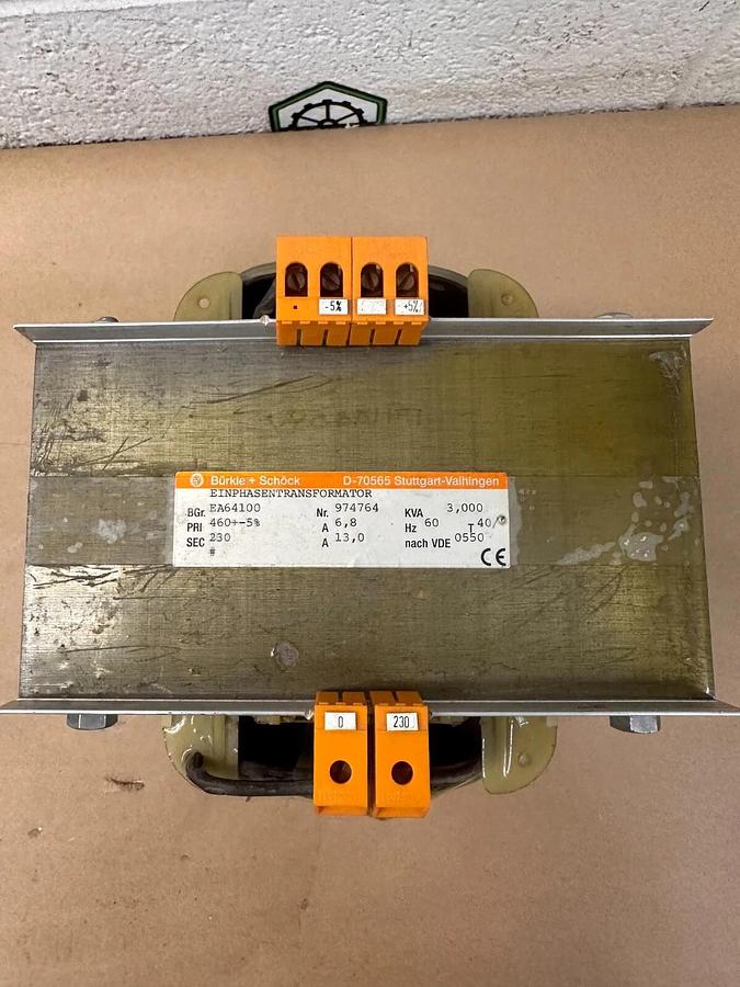 Used Burkle and Schock - D-70565; EA64100 - Transformer