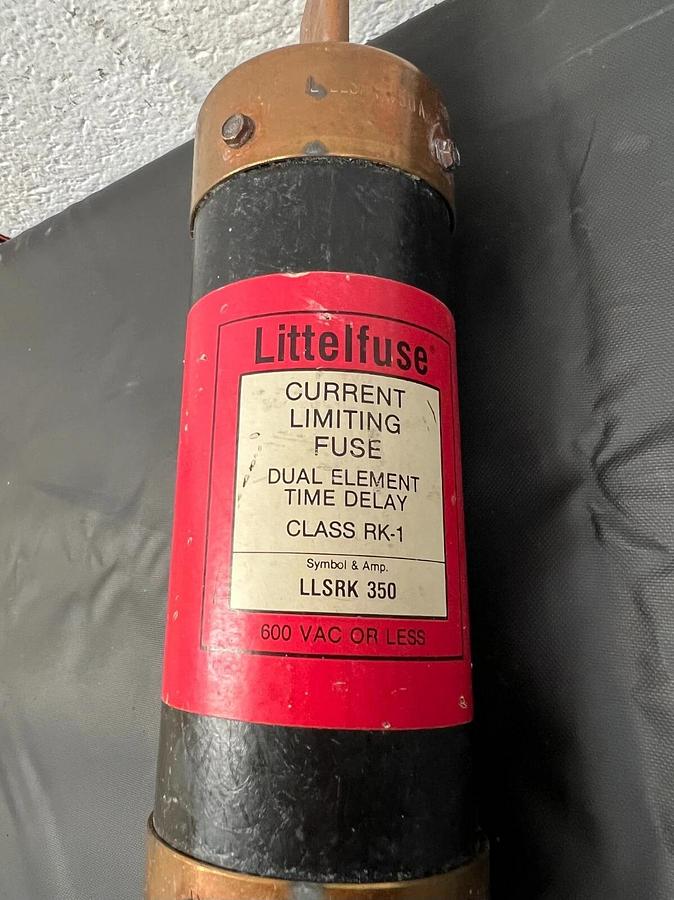 Used Littelfuse LLSRK 350 Class RK-1 Time Delay Fuse, 600VAC or less