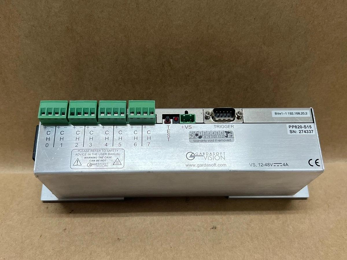 Used Gardasoft Vision PP820-S15 8 Channel, LED Controller