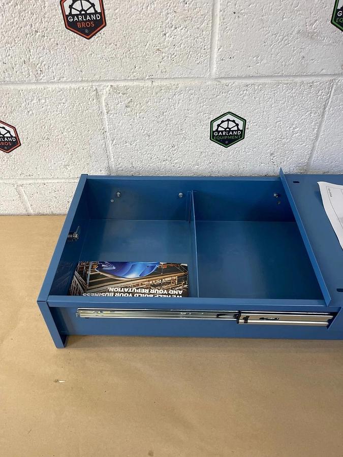 Used Global Industrial 606797BL Bench Drawer, W:10-3/4”, D:18”, Blue