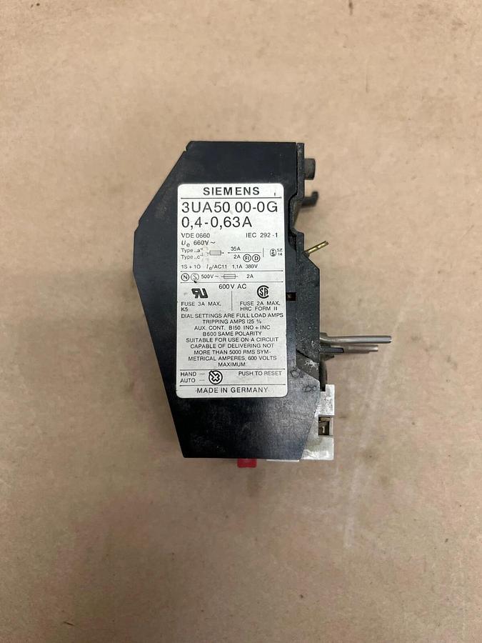 Used Siemens 3UA50 00-0G Overload Relay