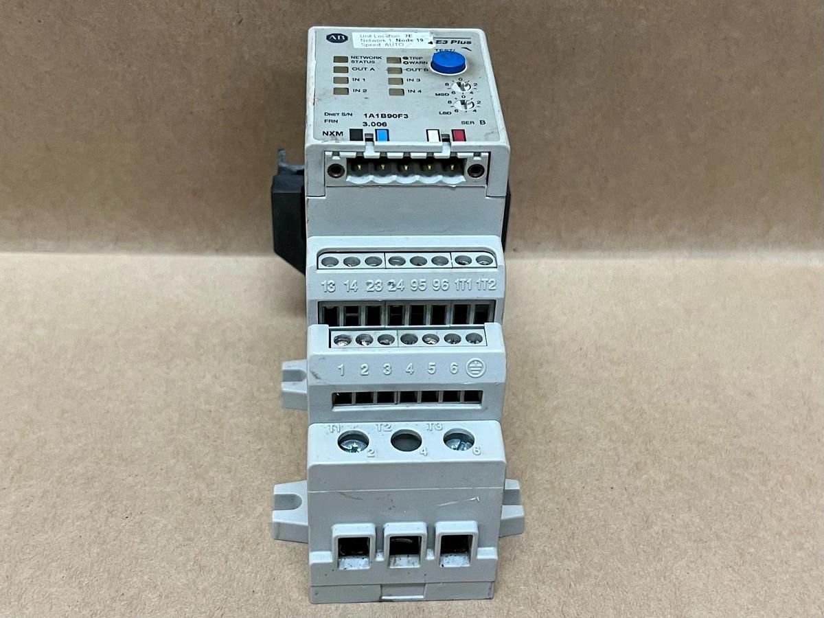 Used Allen Bradley 592-EC2DC Ser B, E3 Plus DeviceNet Solid-State Overload Relay