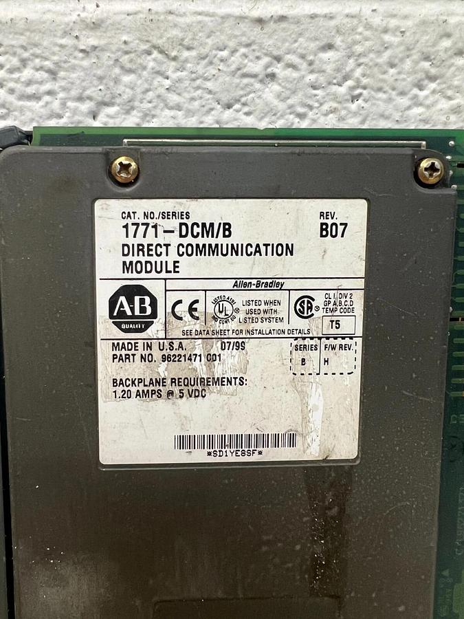 Used Allen Bradley 1771-DCM/B Direct Communication Module REV.B07