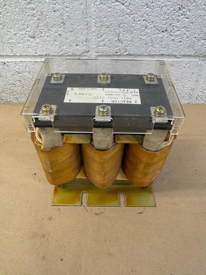 Used Fanuc A81L-0001-0123 Industrial Transformer, 75 A, 3 Phase, 0.2 mH Current