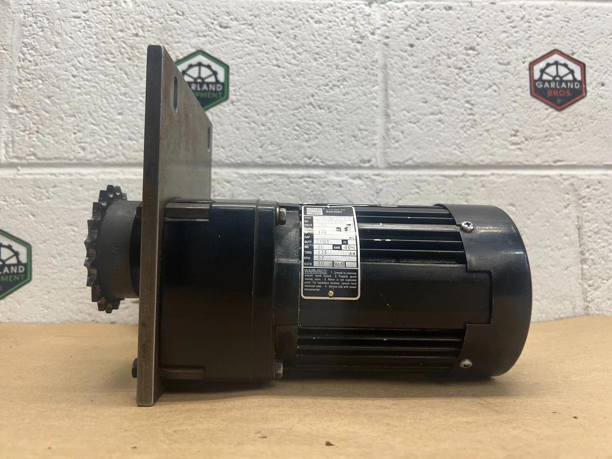 Used Bodine Electric 42R5BFPP-E3 Gearmotor 1/4Hp 230V 1.3A 50Hz 3Ph 57RPM