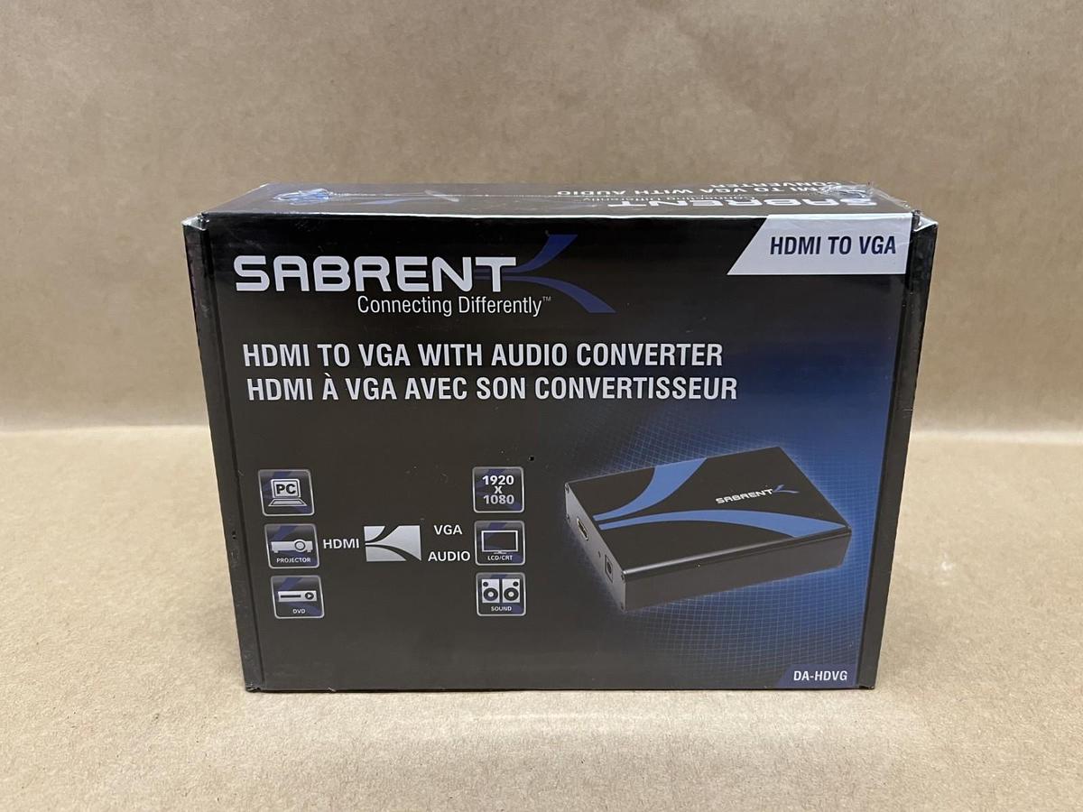 Used Sabrent DA-HDVG HDMI to VGA w/ Audio Converter *NEW FACTORY SEALED*