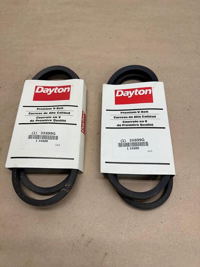 Used Dayton 3X699G V-Belt *NEW* Lot of 2