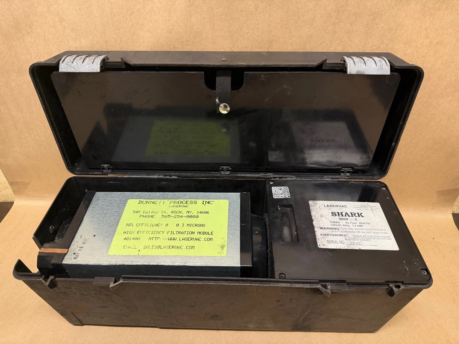 Used LaserVac Shark 9000-II Vacuum Cleaner, Missing Hose