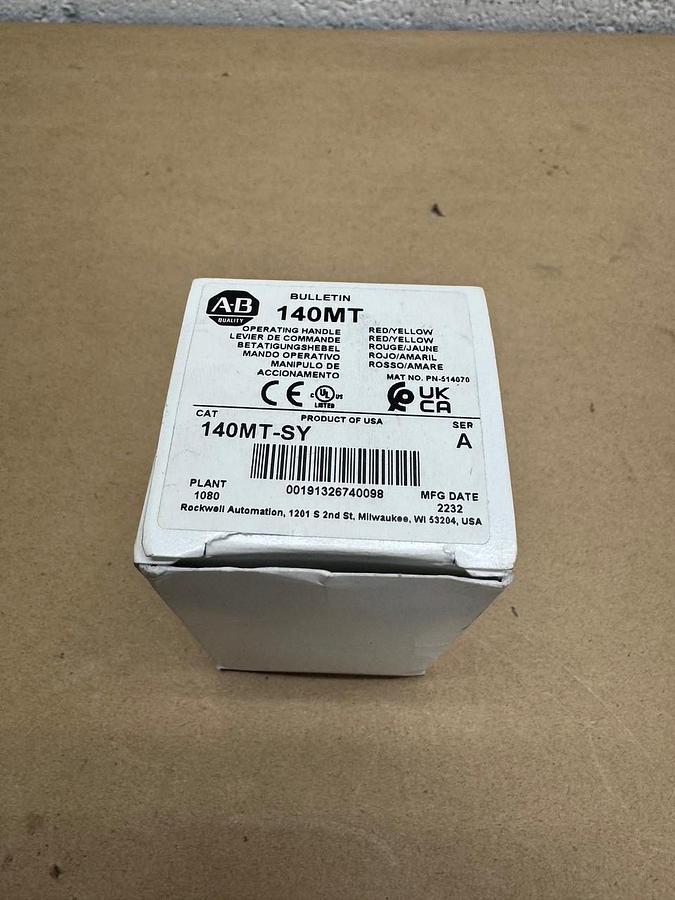 Used Allen Bradley 140MT-SY Red/Yellow Door Coupling Handle *NEW*