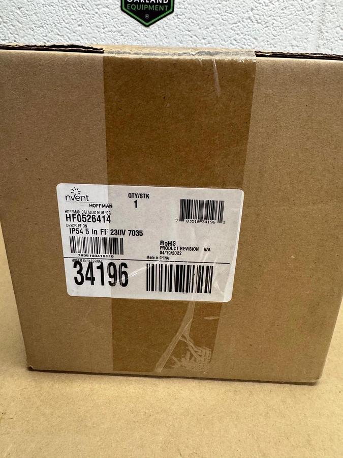 Used NVent Hoffman HF0526414 Side-Mount Filter Fan IP54 5 in FF 230V 7035 *NEW*