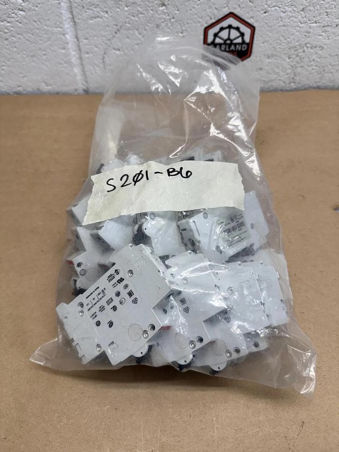 Used ABB S201-B6, 6A Single Pole Circuit Breakers, Lot of 15 *NEW*