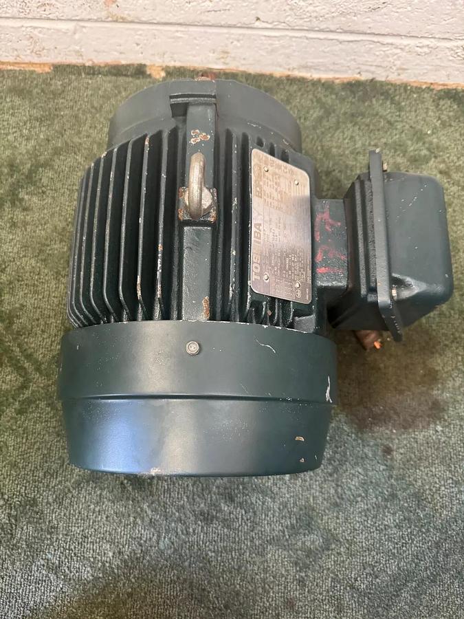 Used Toshiba 0054SDSR41A-P, 5HP Motor, 1755RPM, 230/460V, 3 Ph, 184T Fr, 60Hz