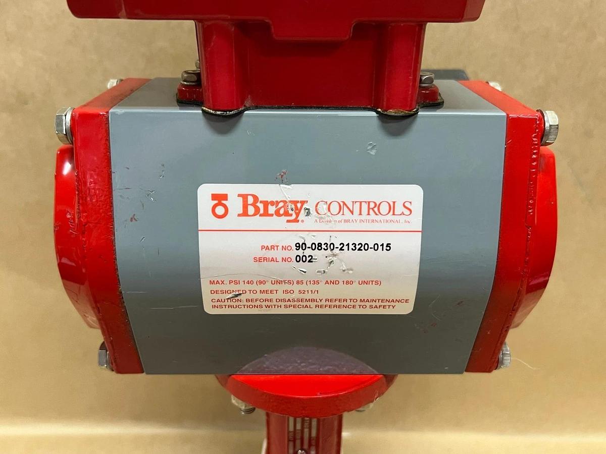Used Bray Controls 90-0830-21320-015 Pneum Actuator, Limit Switch, Butterfly Valve
