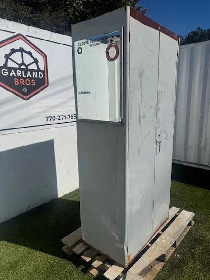 Used Industrial Storage Cabinet 2-Door, 4-Shelf Cabinet W:36” D:20” H:72” w/Mirror
