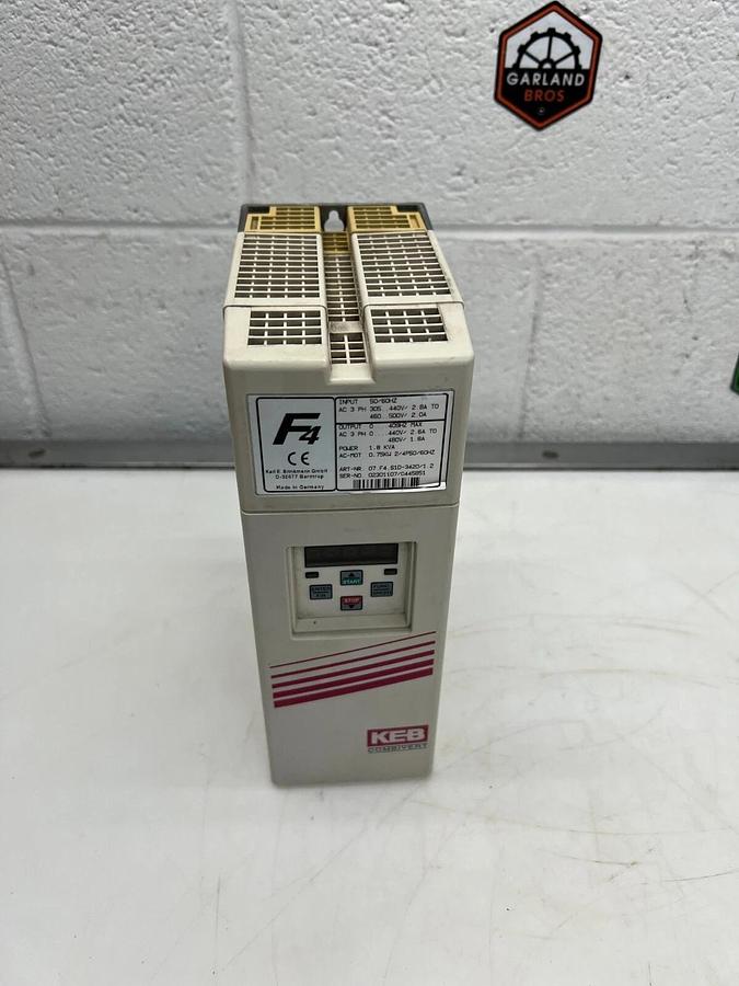 Used KEB 07.F4.S1D-3420/1.2 50/60Hz F4 Combivert AC Drive