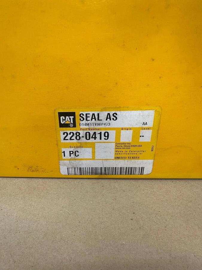 Used CAT 228-0419 408mm Shaft Diameter Rubber Spring Seal *NEW*