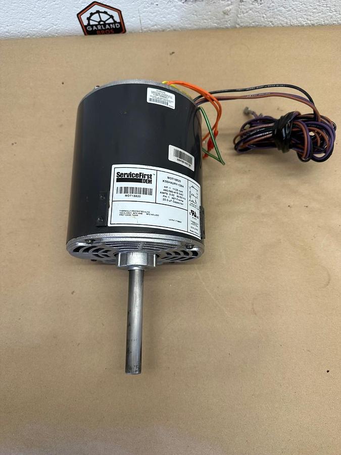 Used ServiceFirst OEM MOT18820 Condenser Fan Motor, 1 Hp, 1125RPM, 460VAC