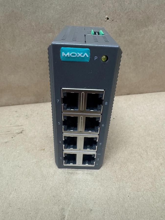 Used Moxa EDS-208 8-Port Ethernet Switch, 12-45VDC