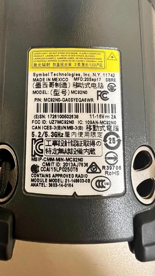 Used Symbol Motorola Zebra MC92N0 Mobile Barcode - Lot of 2