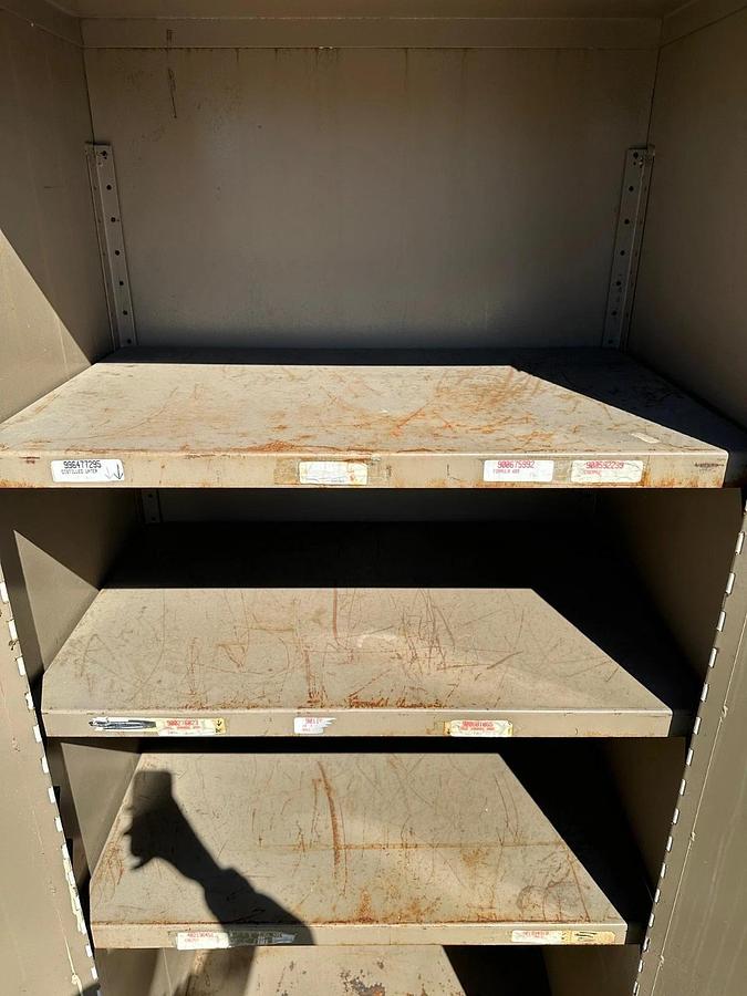 Used Industrial Storage Cabinet 2 Door, 3 Shelf Cabinet W: 36”, D: 23”, H: 80”