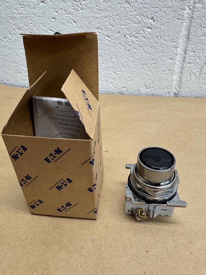 Used Eaton 10250T23B Push Button (Black) *NEW*