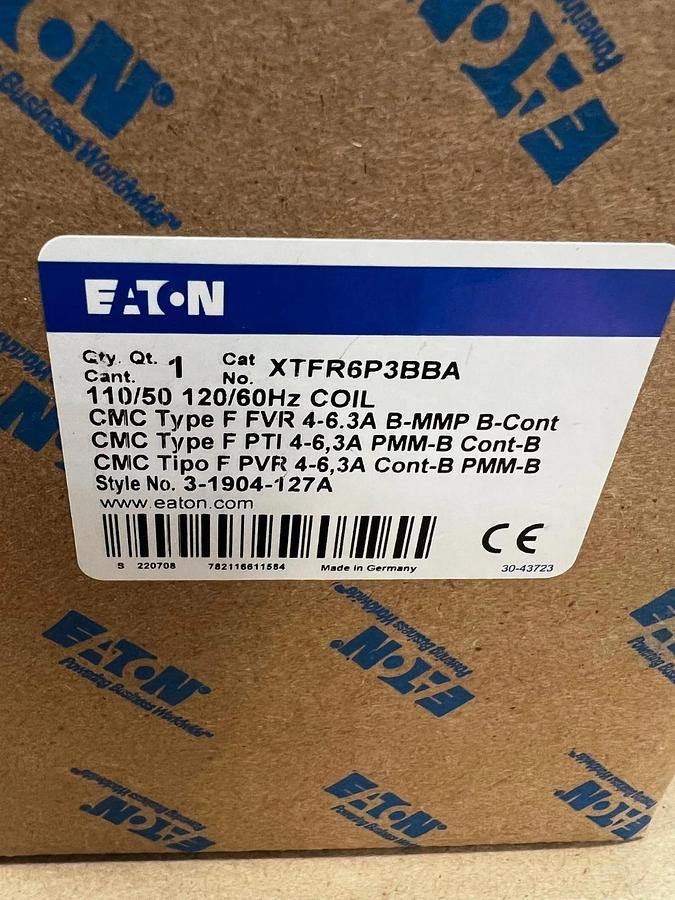 Used Eaton Cutler Hammer XTFR6P3BBA Contactor Electromechanical CMC Type F *NEW*