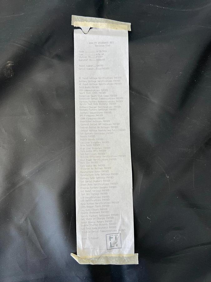 Used APC SMT750 Smart-UPS Power Battery Backup 750VA, 120V