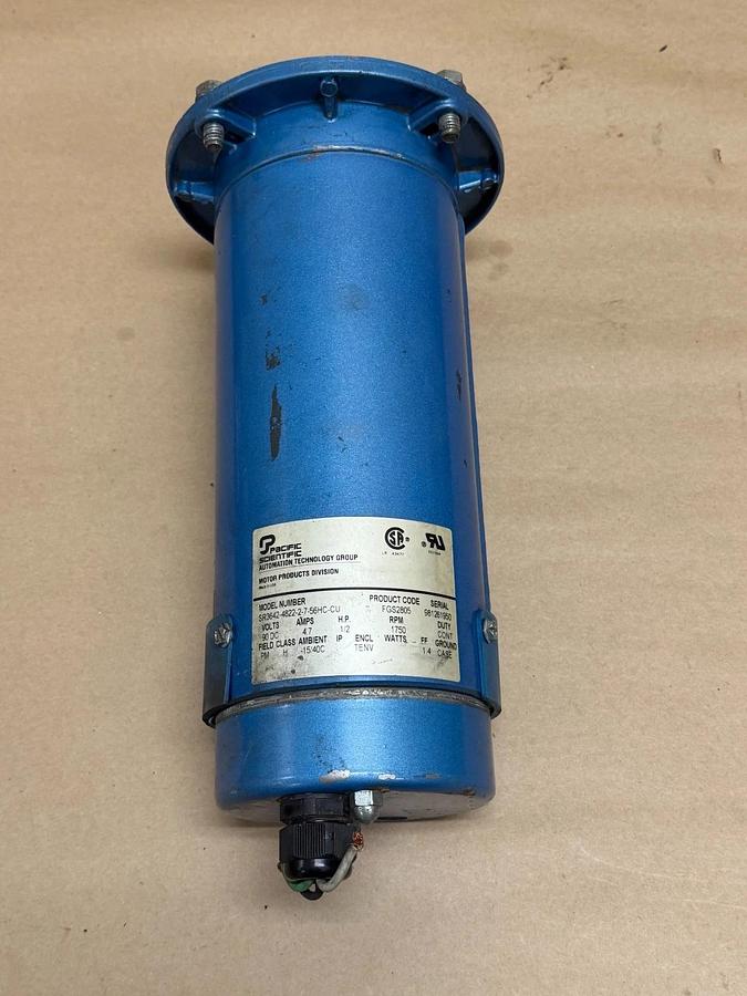 Used Pacific Scientific SR3642-4822-2-7-56HC-CU 1/2Hp Motor @ 1750 Rpm