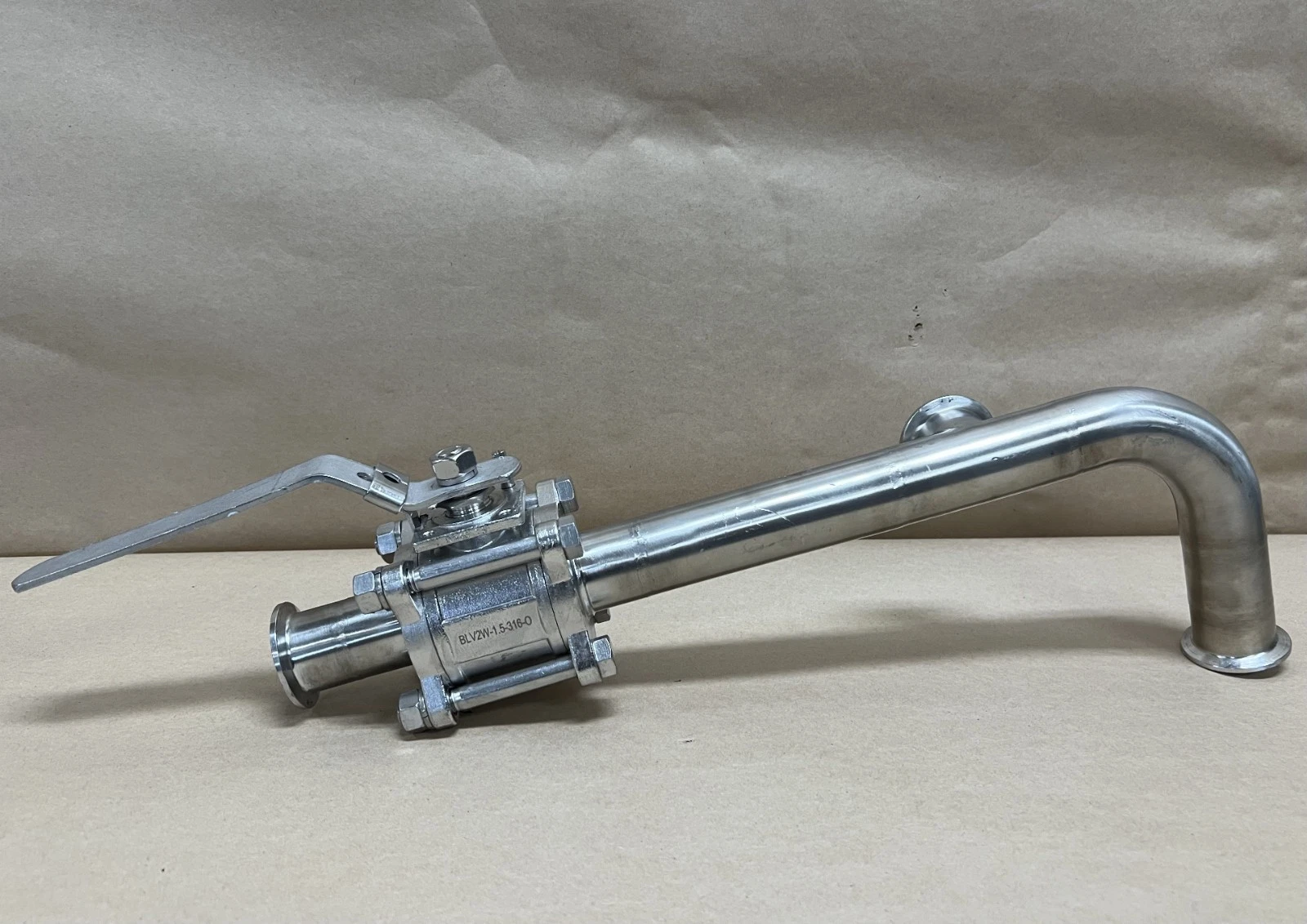 Used Steel & O'Brien BLV2W-1.5-316-0 1.5" Sanitary CF8M (316) Ball Valve Assembly
