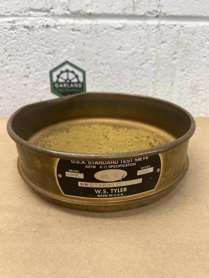Used W.S. Tyler No. 16 1.18mm U.S.A. Standard Testing Sieve