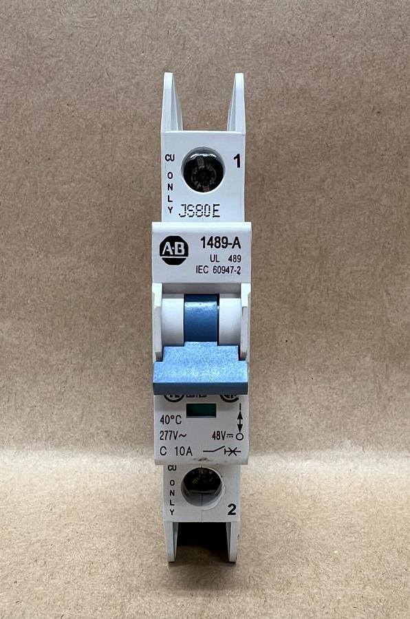 Used Allen Bradley 1489-A1C100 Ser A, 1 Pole, Circuit Breaker