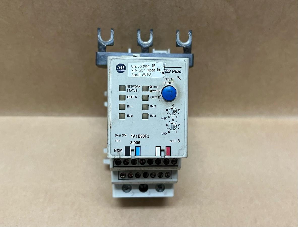 Used Allen Bradley 592-EC2DC Ser B, E3 Plus DeviceNet Solid-State Overload Relay