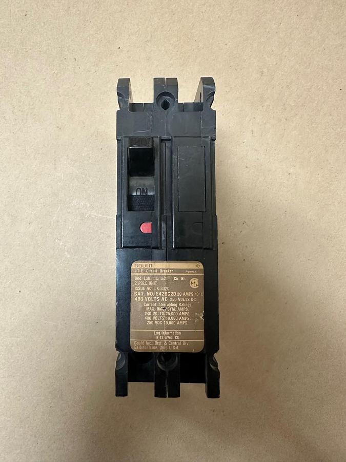 Used Gould I-T-E E42B020 20A 2 Pole Circuit Breaker