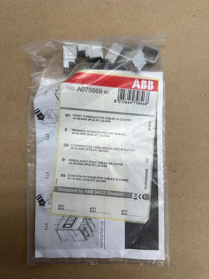 Used ABB 1SD A075869R1 Front Terminals *FACTORY SEALED*