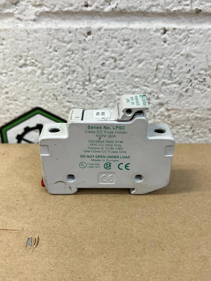 Used Littelfuse 600V 30A LPSC Powr-Safe Fuse Holder