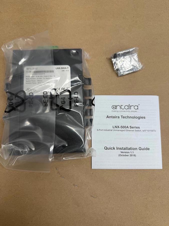 Used Antair Technologies LNX-500A-T Slim Industrial Ethernet Switch *NEW*