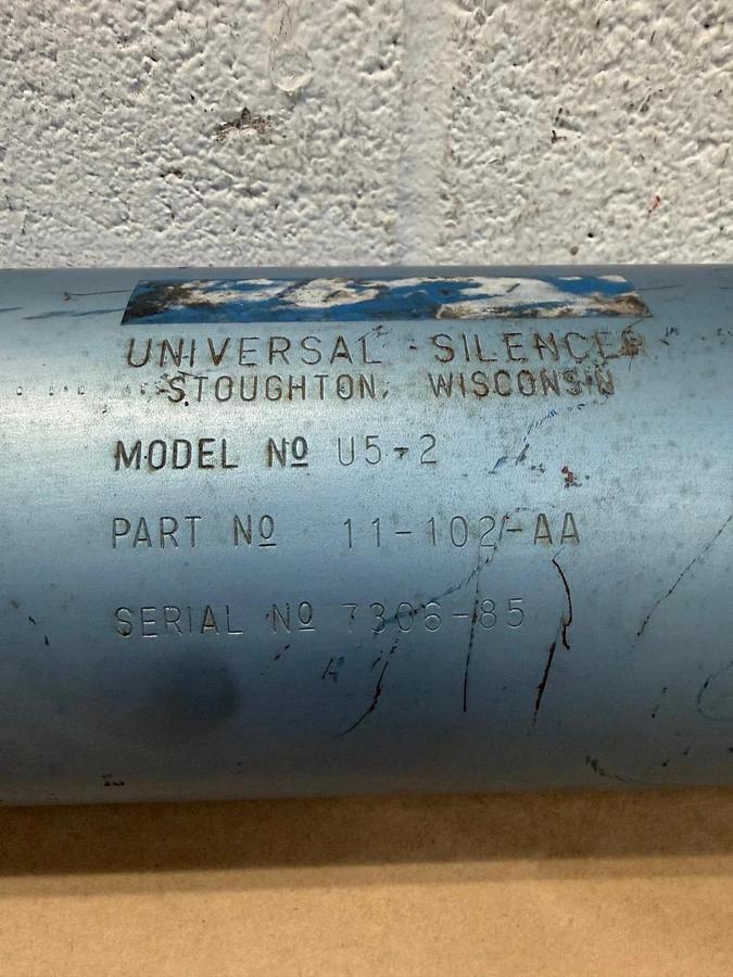 Used Universal Silencer U5-2 Absorbative Blower Silencer, 11-102-AA, 2”
