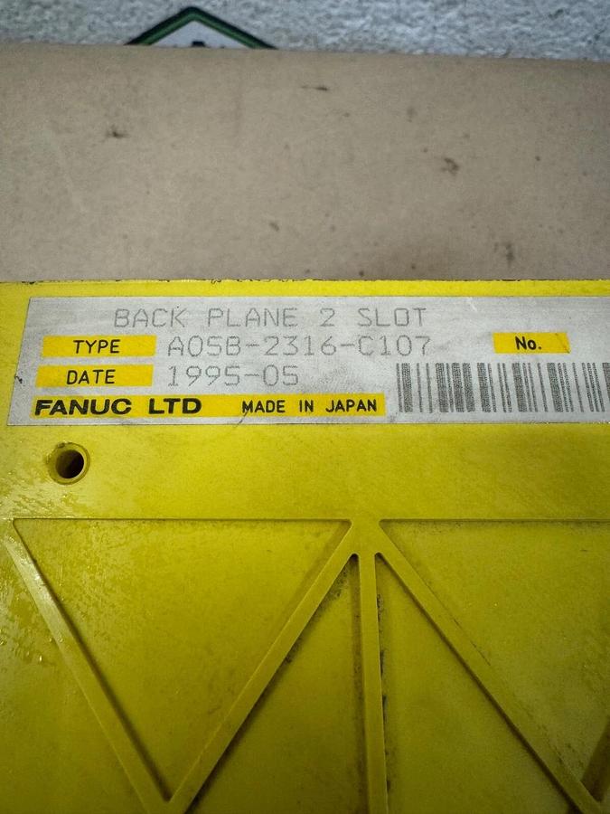 Used Fanuc A05B-2316-C107 Back Plane 2 Slot Control Chassis w/ Fan Unit