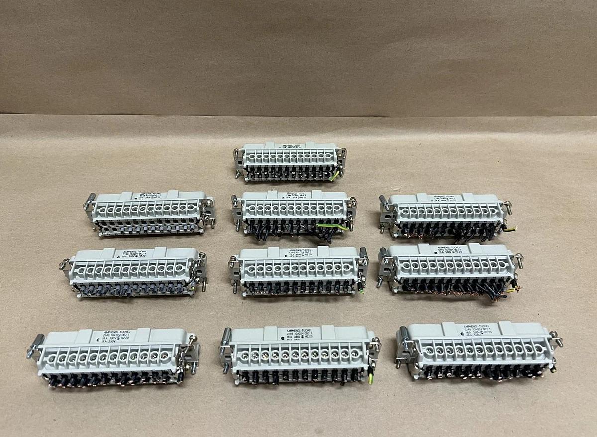 Used Amphenol-Tuchel C 146 10A024 002 1 Heavy Duty Connector - Lot of 10