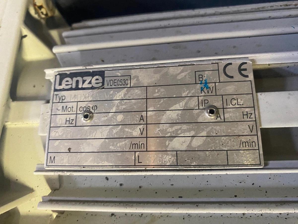 Used Centrifugal Motor Pump w/ Lenze 0.55 kW (0.75 HP), 1695 RPM, 3 Phase AC Motor