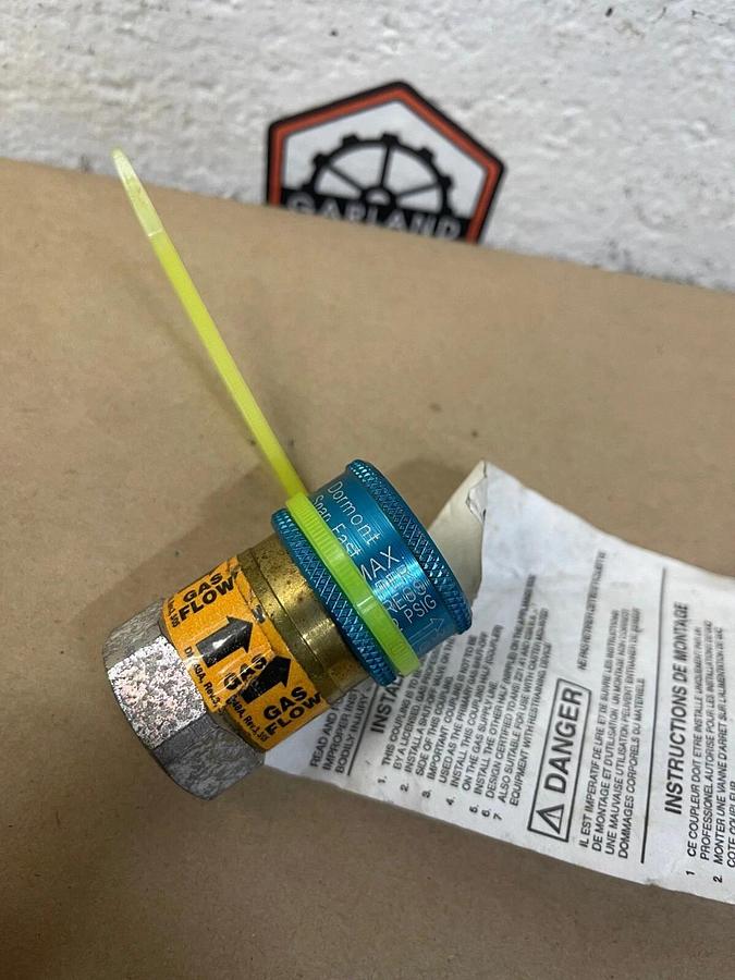 Used Dormont SNC A217-2 1/2 PSIG, Gasline Fitting, Snap Fast, CM