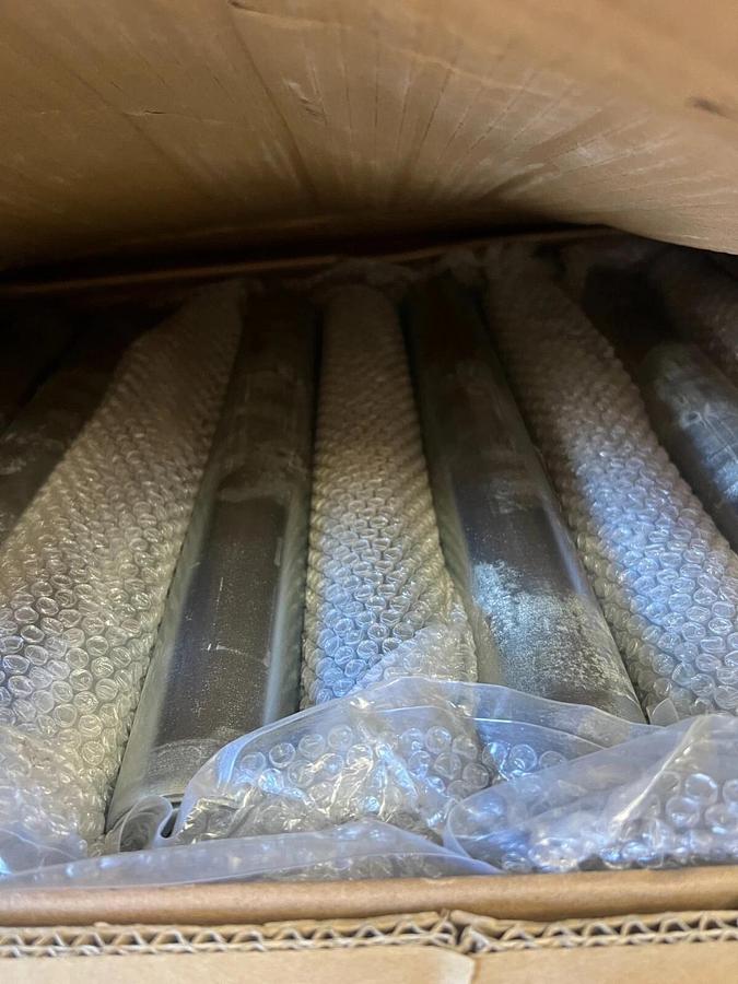 Global Industrial 293178 15” Roller, 1.9” Diameter Galvanized Steel, Pack of 10