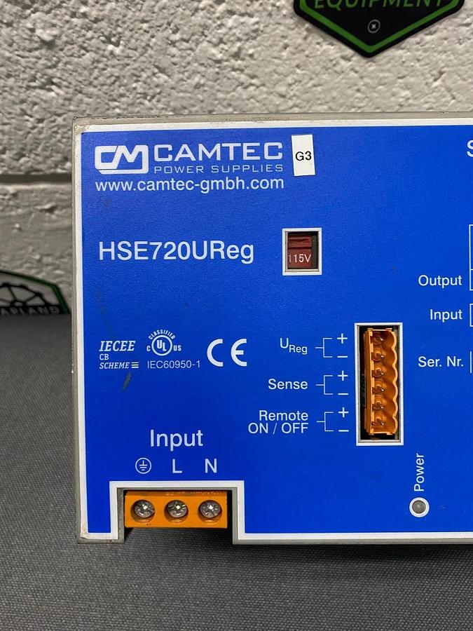 Used Camtec HSE720UReg Power Supply, HSEUreg07201.30T